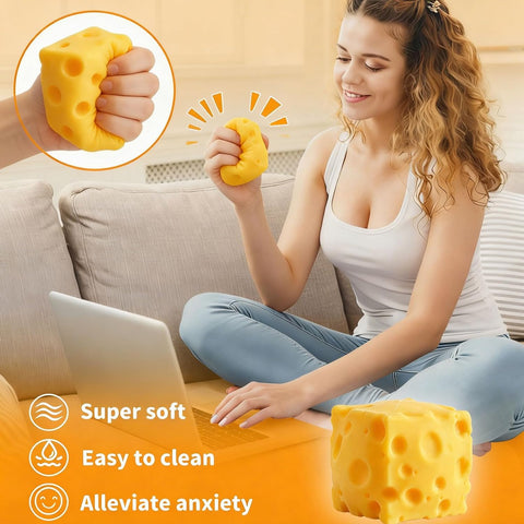 Yellow Cheese Squishy 2 (Pack)