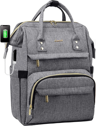 15.6 inch Laptop Backpack with USB charging port for women