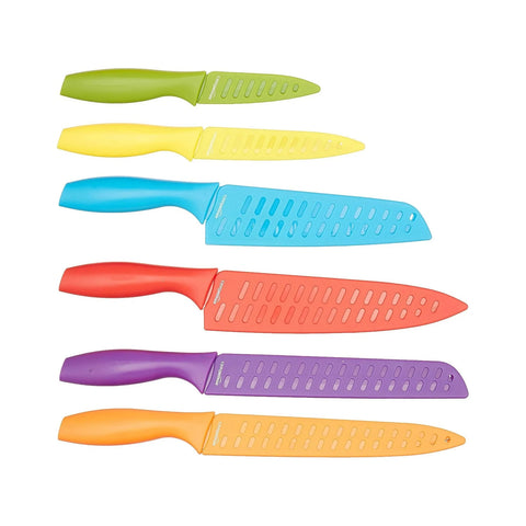 12 PC- Colored Kitchen Knife Set
