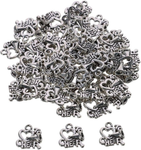 50Pcs- I Love Cheer Charms