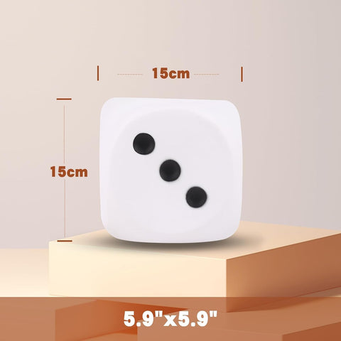 5.9''  Jumbo Squishie Foam Dice (White)