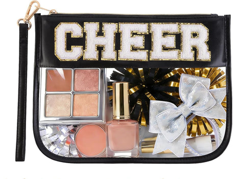 Clear Cheer Makeup Bag Cosmetic Bag Travel Toiletry Organizer Pouch