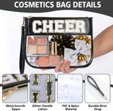 Clear Cheer Makeup Bag Cosmetic Bag Travel Toiletry Organizer Pouch