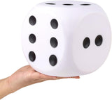 5.9'' Large Foam Dice Squishies Jumbo Dice for Classroom Game Dice Kids Toys Collection Decorative Props(White)