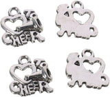 50Pcs- I Love  Cheer Charms