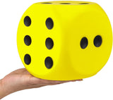 5.9'' Large Foam Dice Squishies Jumbo Dice for Classroom Game Dice Kids Toys Collection Decorative Props(Yellow)