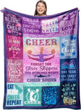 Cheerleader Gifts Blanket 50"X60" - Cheer Gifts for Cheerleaders - Cheerleading Gifts Throw - Gifts for Cheerleaders - Cheerleading Gift Ideas -Cheer Coach Gift -Cheer Blankets for Girls Teens