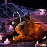 Spooky Halloween Skeleton Plastic Fish
