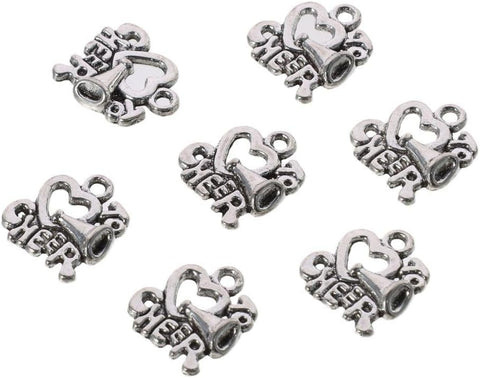 50Pcs- I Love  Cheer Charms