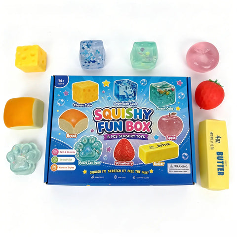 8-Pcs Squishies Pack, Cute Animal Shapes Squishy Stress Balls, Soft Squeeze Malt Sugar Slow-Rebound Fidget Sensory Toy, Party Favor & Holiday Gift for Festive Supplies