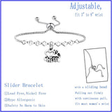 Adjustable Cheerleading Bracelet- Love to Cheer Charm