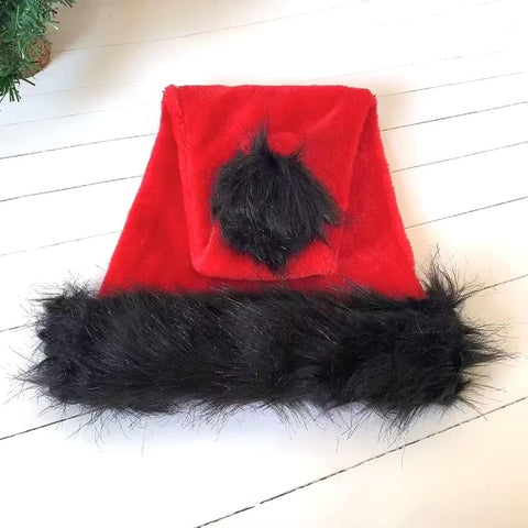 Santa Hat - Adults Deluxe Xmas Christmas Hat Pack 2 Pcs
