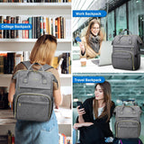 15.6 inch Laptop Backpack with USB charging port for women