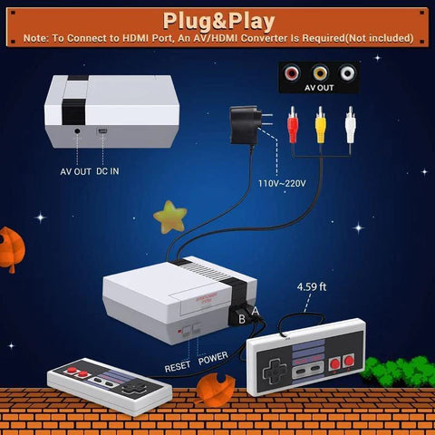 Mini Classic Game Console, Build in 620 Classic or 300 Classic