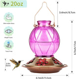 2 Glass Hummingbird Feeders