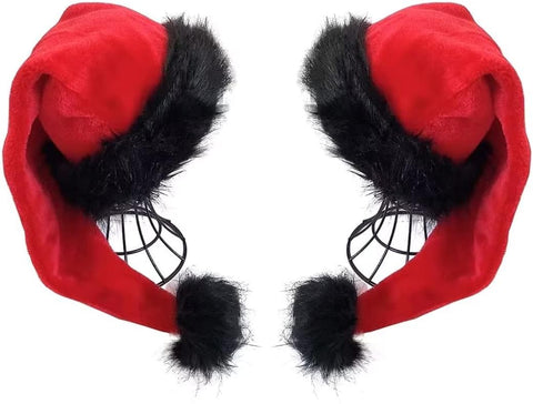 Santa Hat - Adults Deluxe Xmas Christmas Hat Pack 2 Pcs