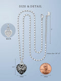 3 Hearts Crystal Necklace for Women, Pendant Engraved Love You