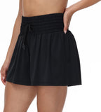Flowy Athletic High Waist Skort with Pocket