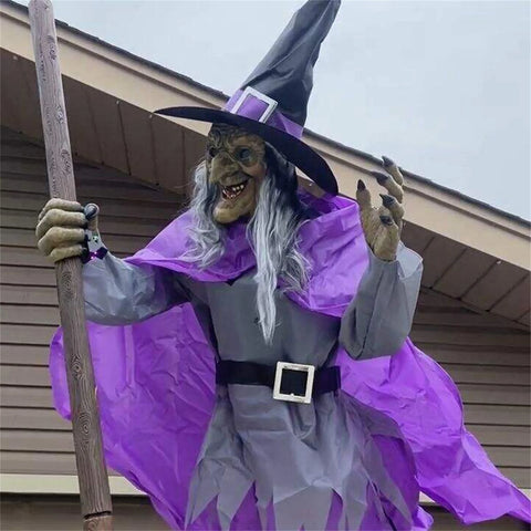 Flying Witch On Broomstick