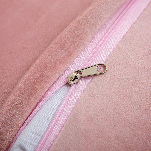 Pink Faux Fur Pillow COVERS- (18X18 Inch)- pillow inserts not included