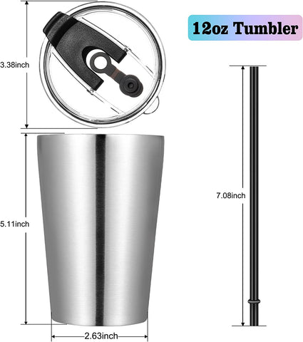 12pc -12Oz Tumbler Stainless Steel Tumbler Tumbler