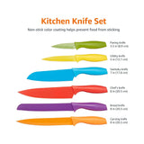 12 PC- Colored Kitchen Knife Set