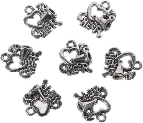 50Pcs- I Love  Cheer Charms