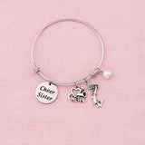 Cheer Sister Love Cheer Bracelet- Expandable Wire Bangle