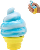 Ice Cream Squeeze Squishy, Ice Cream Cone Stress Relief Sensory Toy, Ice Cream Cone Squishy,Party Favors Summer Sensory Stress Relief (Blue)