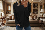 Womens Crewneck Sweatshirt Casual Loose Fitting Tops Long Sleeve T Shirt